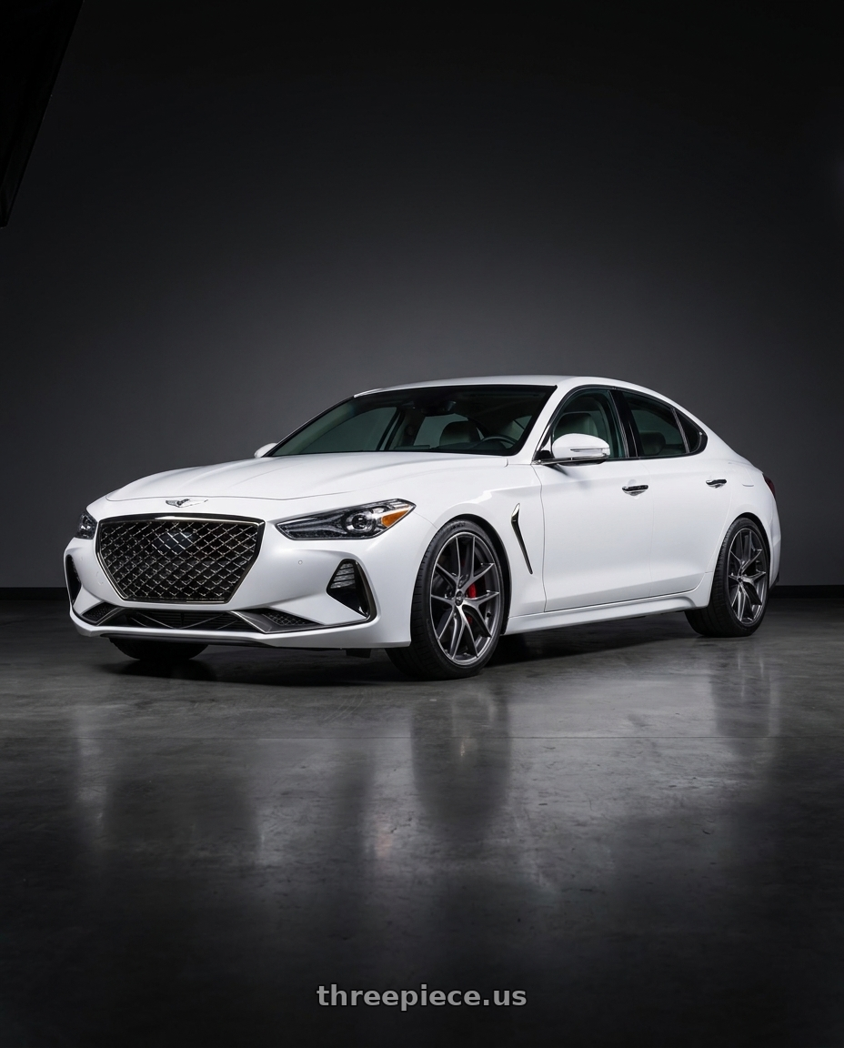 2019 Genesis G70 with BBS CC-R 5x114.3 19x8.5+30 Graphite w/ Diamond Cut Face wheels