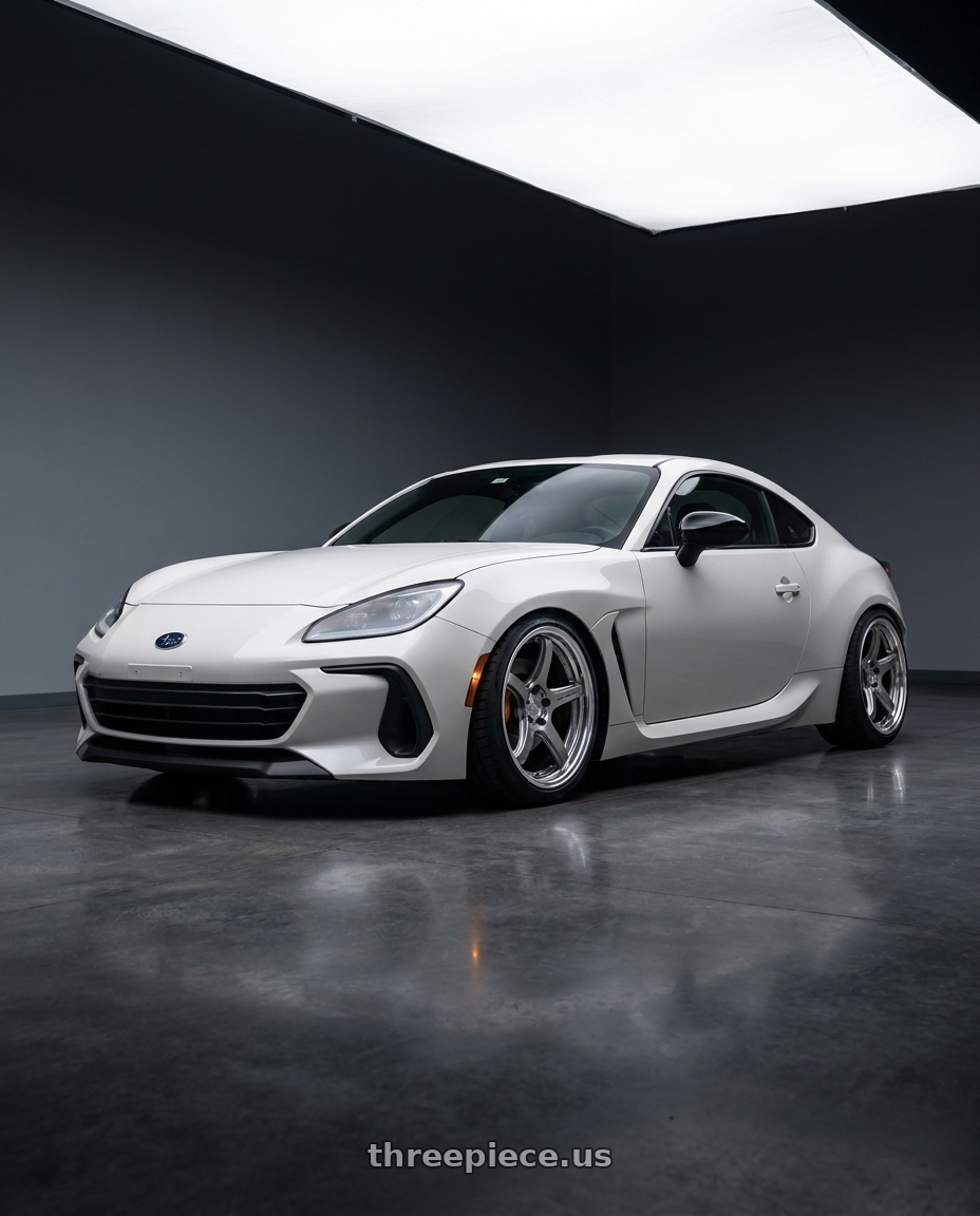 2025 Subaru brz with Work T5R 2P 5x100 18x9.5 +38 GT SILVER wheels