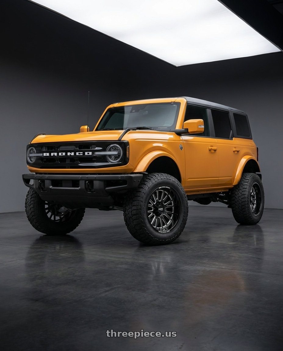 2024 Ford Bronco with Moto Metal MO401 6X139.7 20X10 -24 GLOSS BLACK MILLED wheels