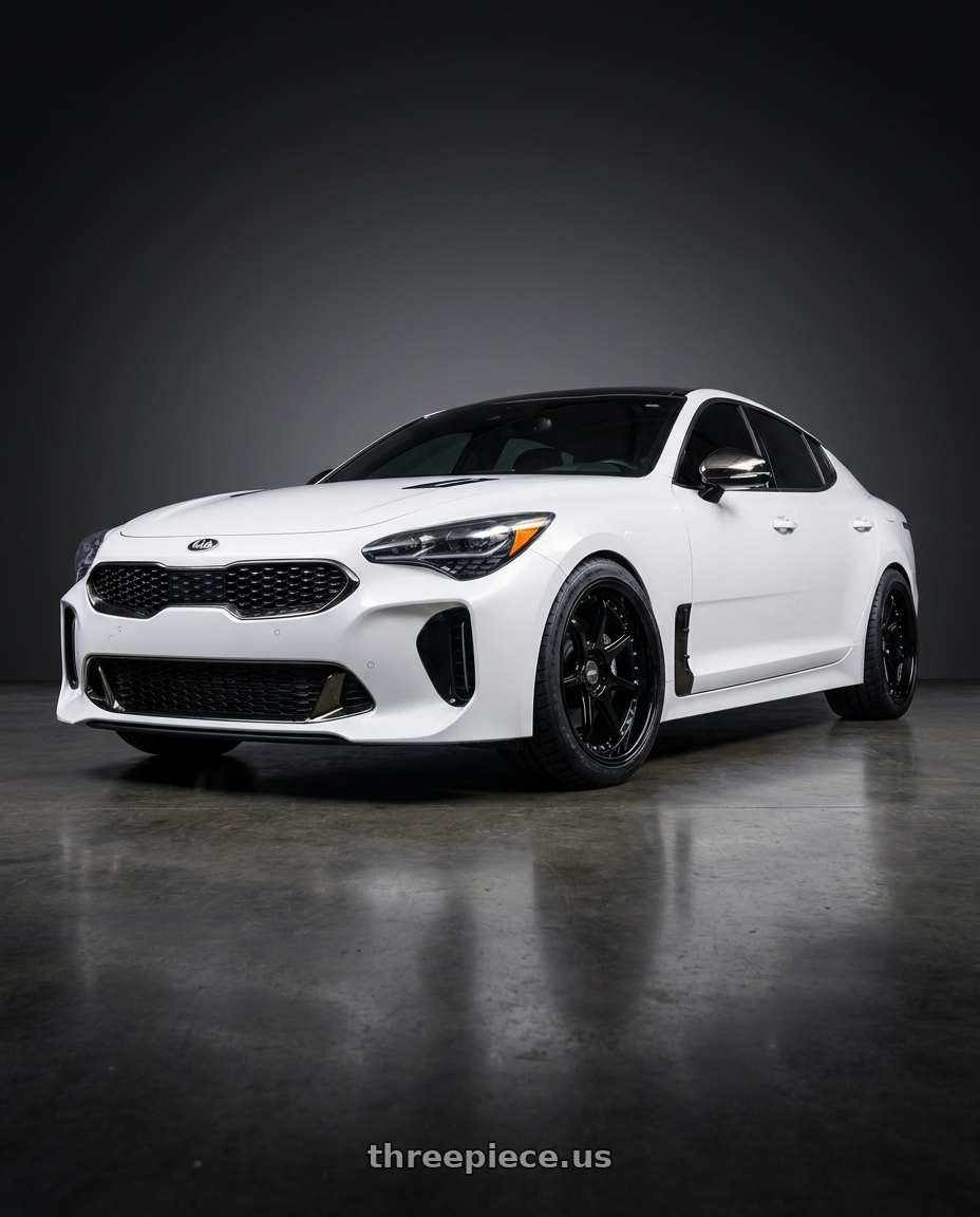 2019 kia stinger gt2 with ESR Wheels CS12 5x114.3 19x8.5 +35 Gloss Black wheels