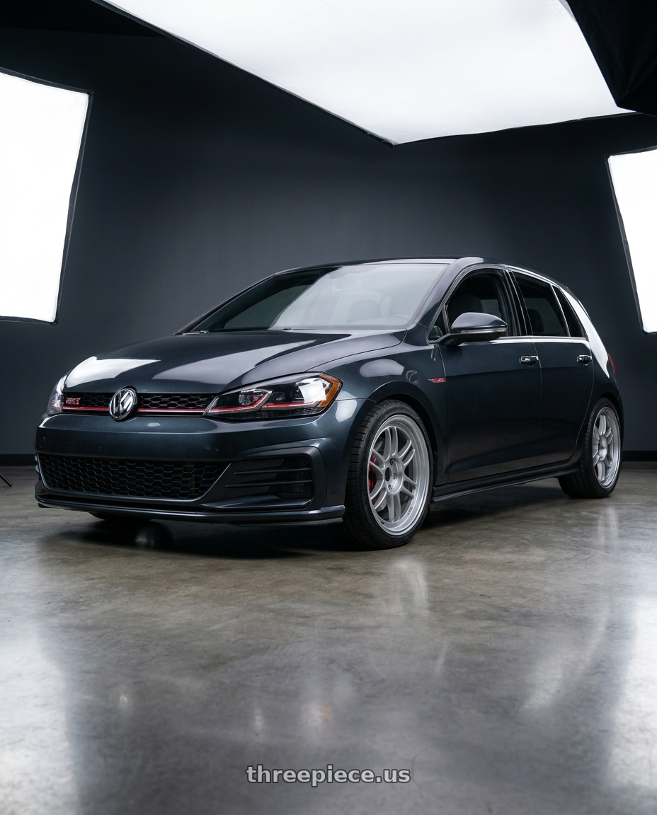 2021 Volkswagen GTI S with Enkei RPF1 5x112 18x7.5+48 Silver wheels