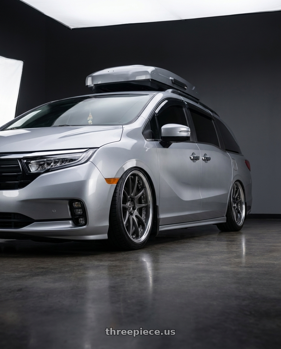 2024 Honda Odyssey with Work Emotion Cr 3P 5x120 20x8.5+44 L Disk Matte Gunmetal wheels