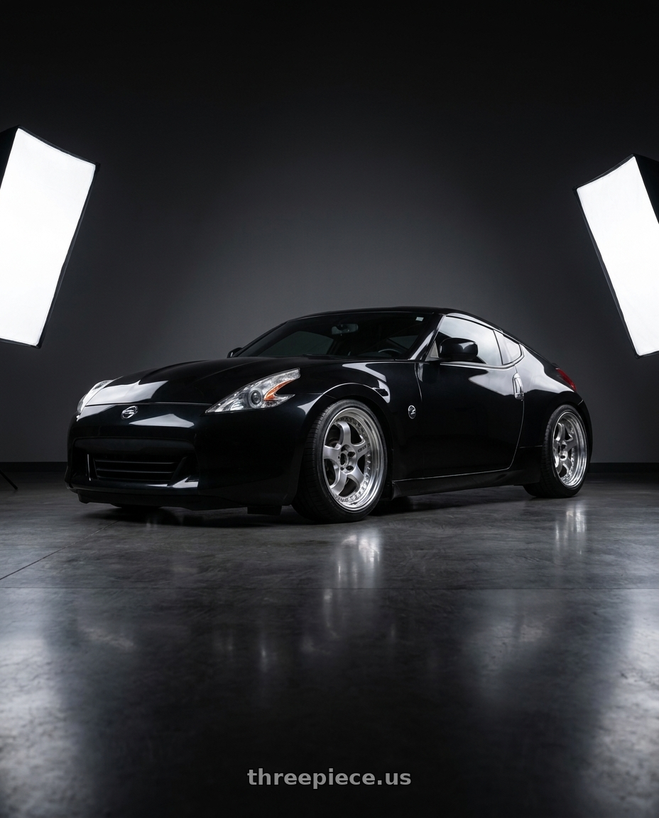 2009 Nissan 370z with Work Meister S1 3P 5x114.3 19x9+29 O Disk Bright Buff Finish wheels