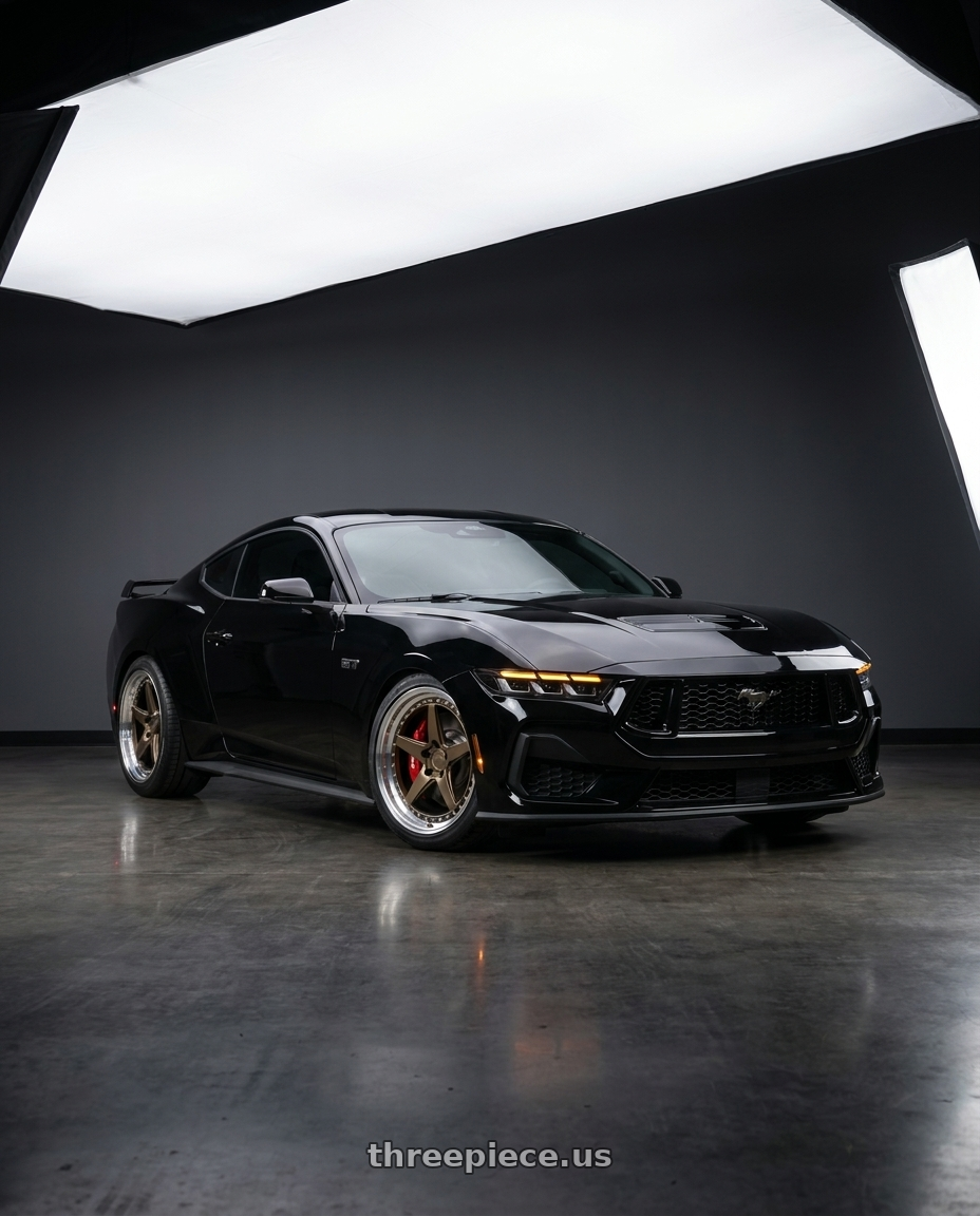2025 ford mustang gt with Aodhan DS05 5x114.3 19x11+22 Bronze w/Machined Lip wheels