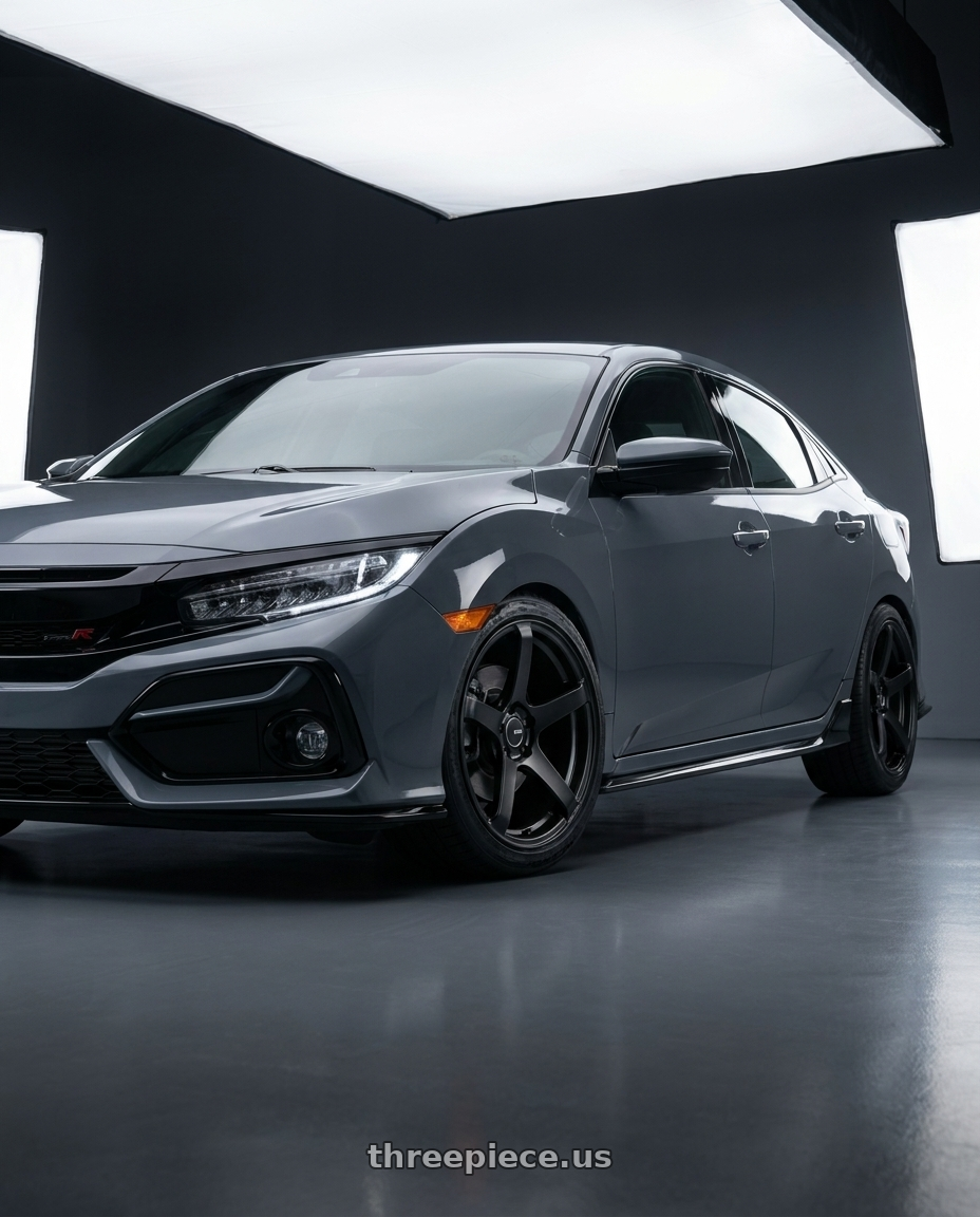 2021 Honda Civic Type R with Enkei Kojin 5x120 18x9.5+35 Matte Black wheels