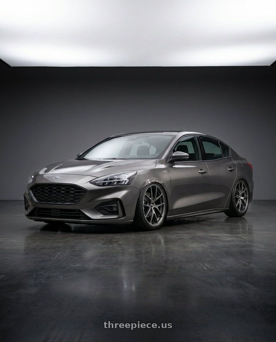 2022 Ford focus st line sedan with BBS RI-A 5x120 18x9.5+23 Matte Gray wheels