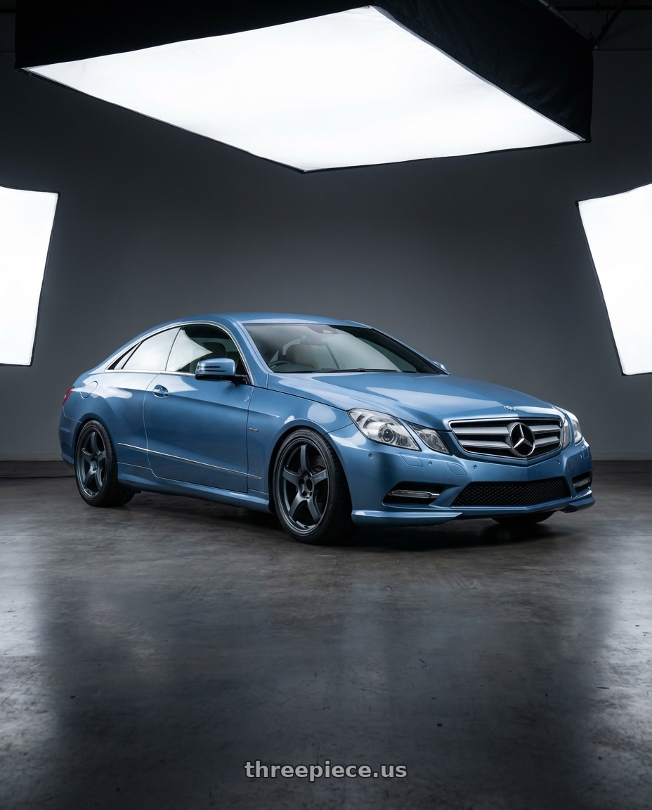 2014 Mercedes-Benz E-Class Coupe C207 with Gram Lights 57CR 5x112 19x10.5+22 Gunblue II wheels