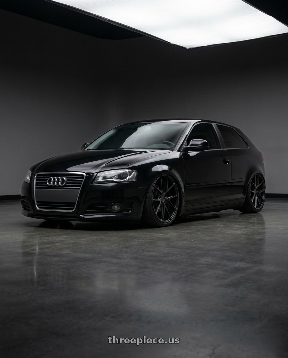 2012 Audi A3 8P with Niche 1PC M117 MISANO 5X112 18X8 +30 MATTE BLACK wheels