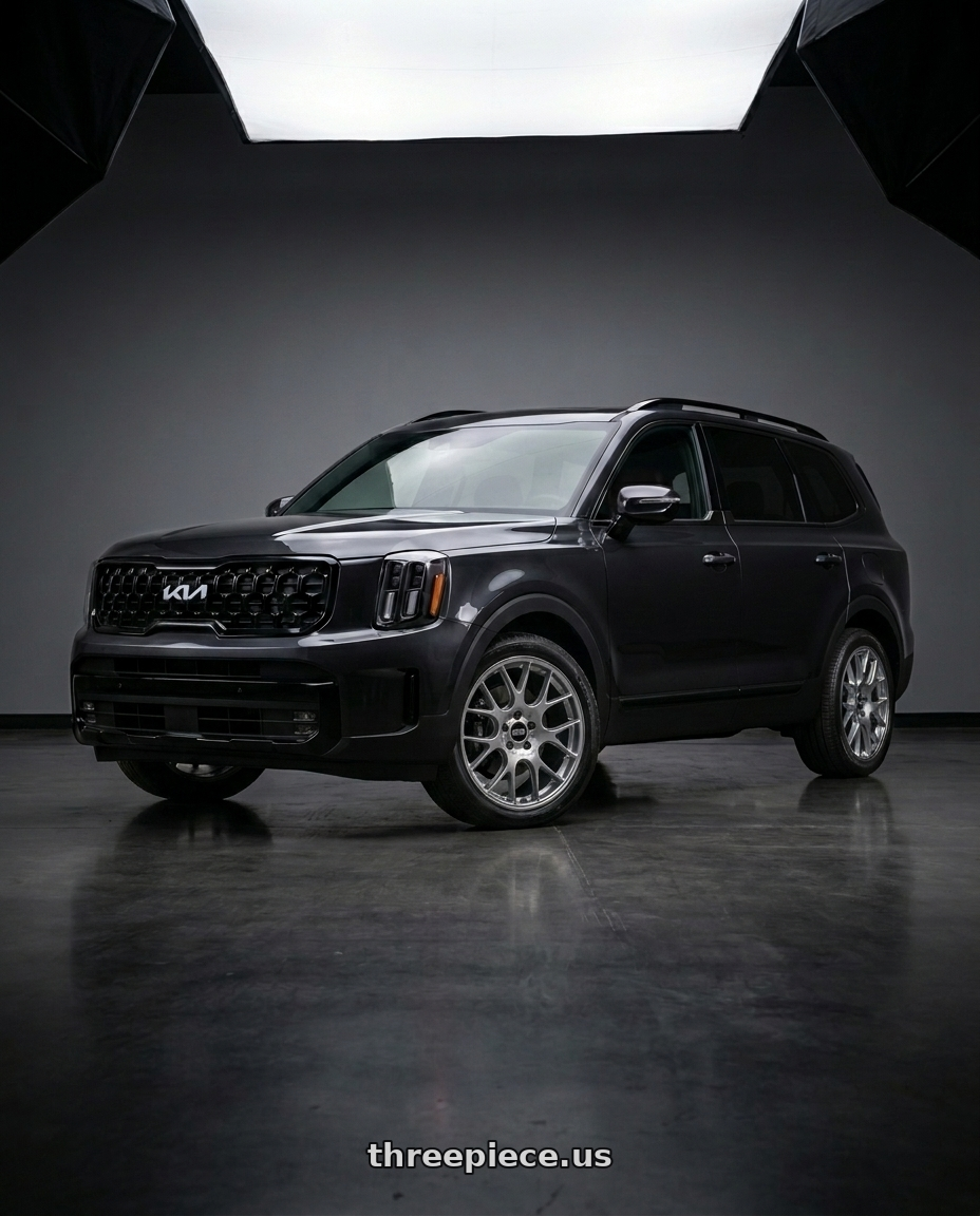 2025 Kia Telluride sx prestige with BBS CH-R 5x114.3 20x8.5 +38 Brilliant Silver Polished Rim Protector wheels