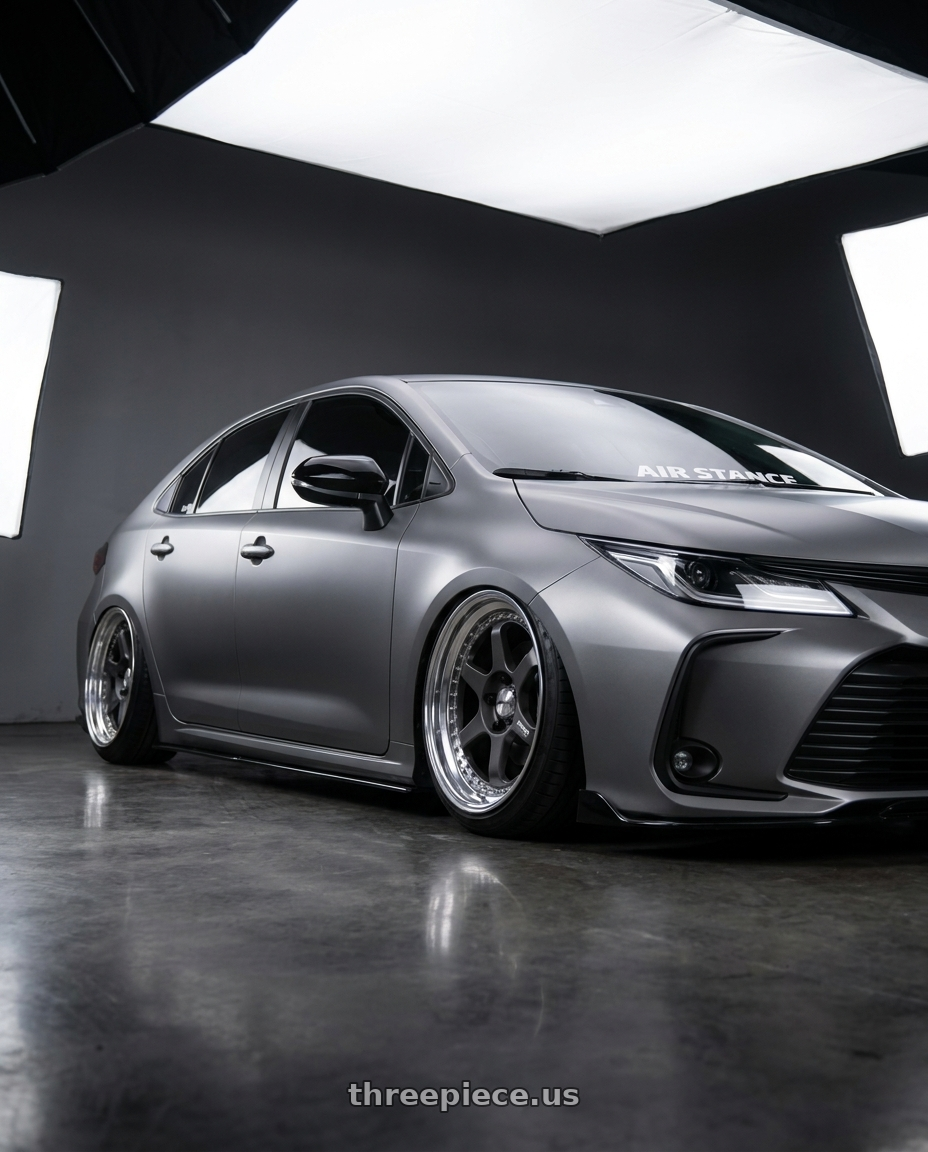 2022 Toyota altis with Work Meister L1 3P 5x100 18x9-7 A Disk Matte Gunmetal wheels