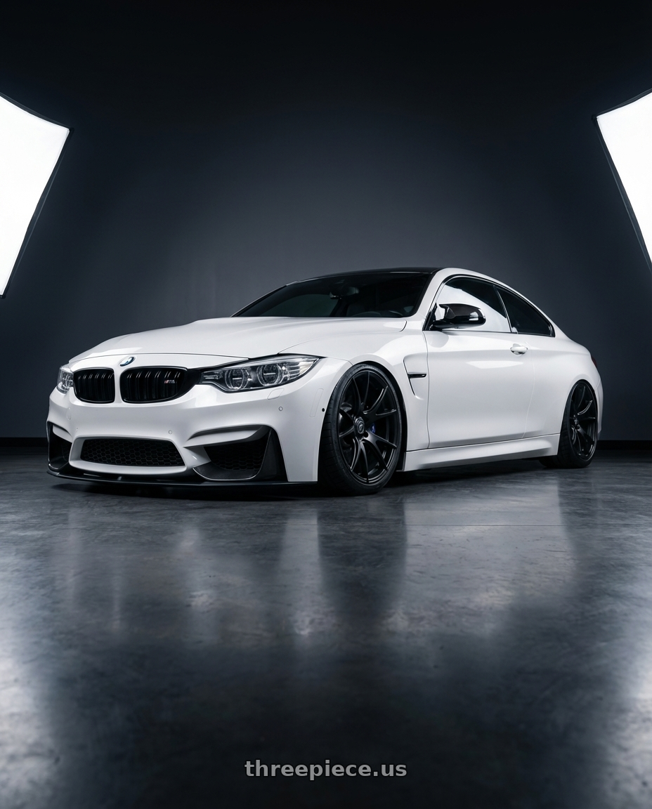 2018 BMW M4 F82 with Forgestar CF5V 5x120 19x9 +38 Satin Black wheels