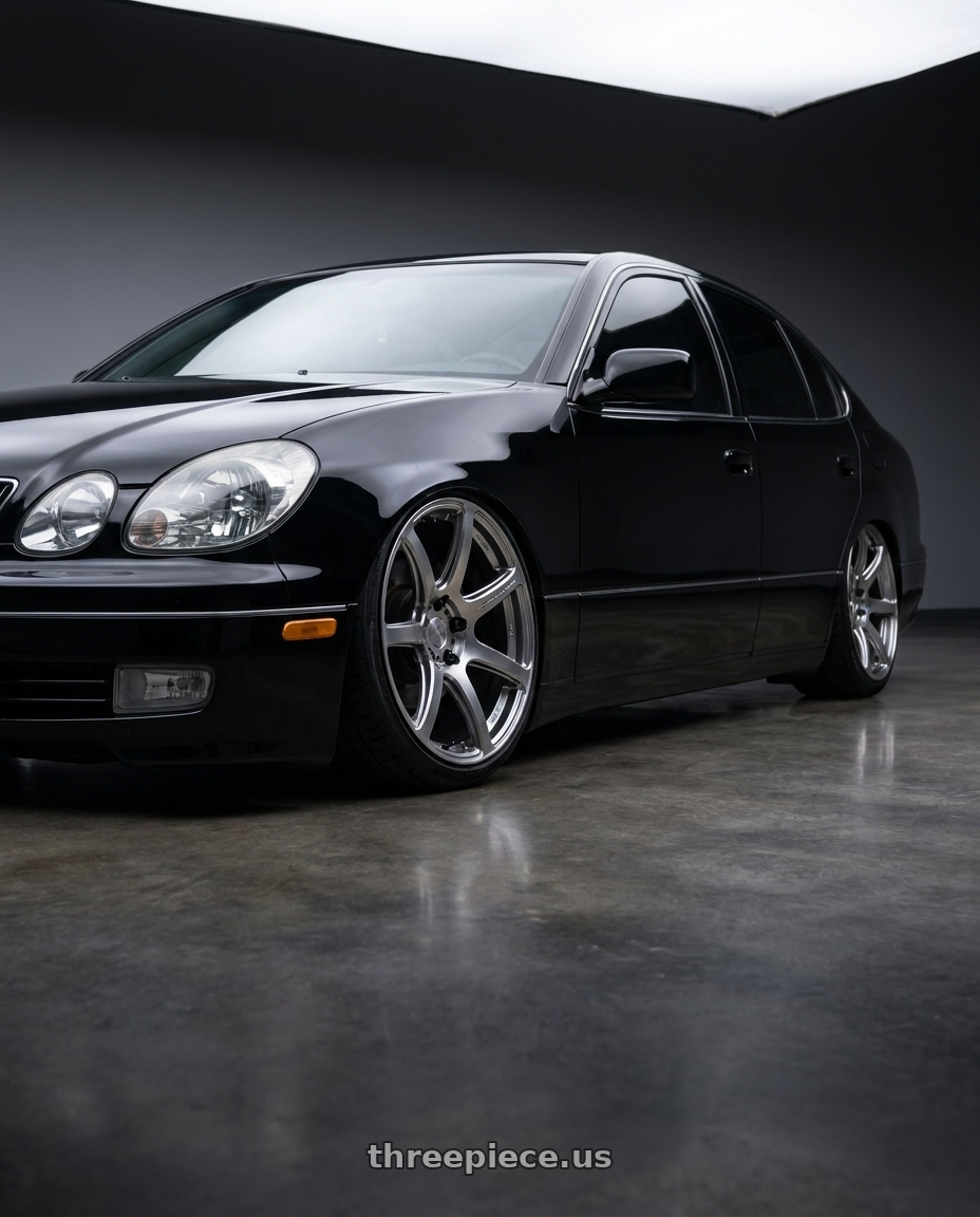 2004  Lexus gs300 with Work Emotion T7r 5x114.3 18x9.5 +12 Gt Silver wheels