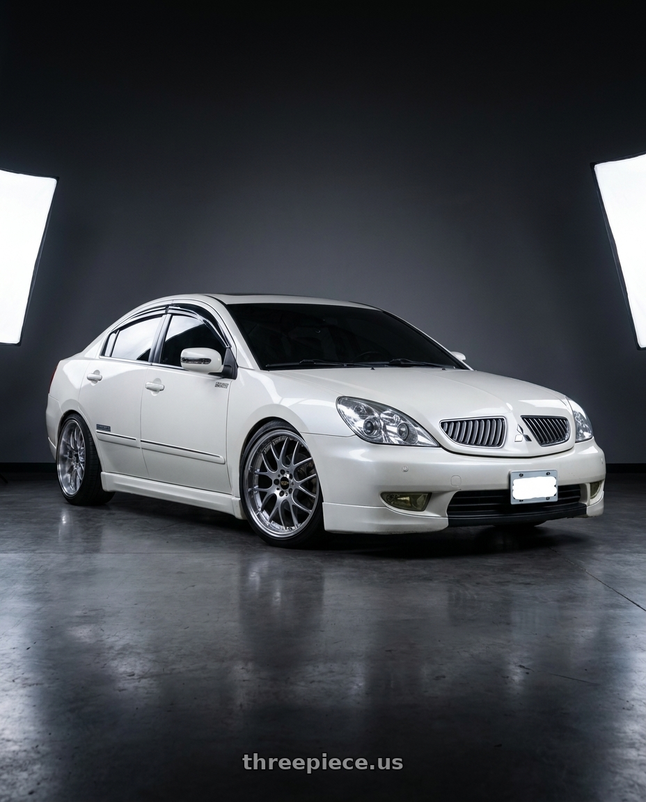 2007 Mitsubishi galant Grunder (Taiwan version) white color  with BBS RS-GT 5x114.3 19x10.0+40 Diamond Silver wheels