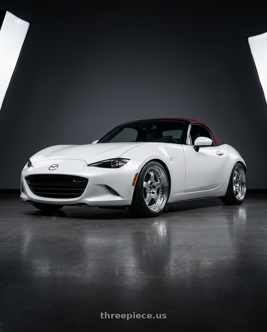 2020 Mazda MX-5 Miata GT with Work Meister S1 3P 4x100 17x8+3 A Disk Silver wheels