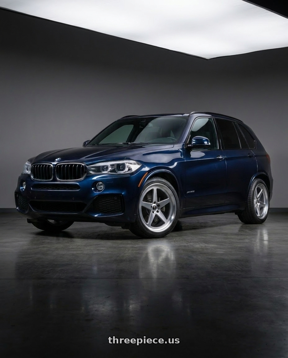 2014 bmw x5 m sport with MARQUEE WHEELS M9535 5x120 20x9+35 SILVER / MACHINED wheels