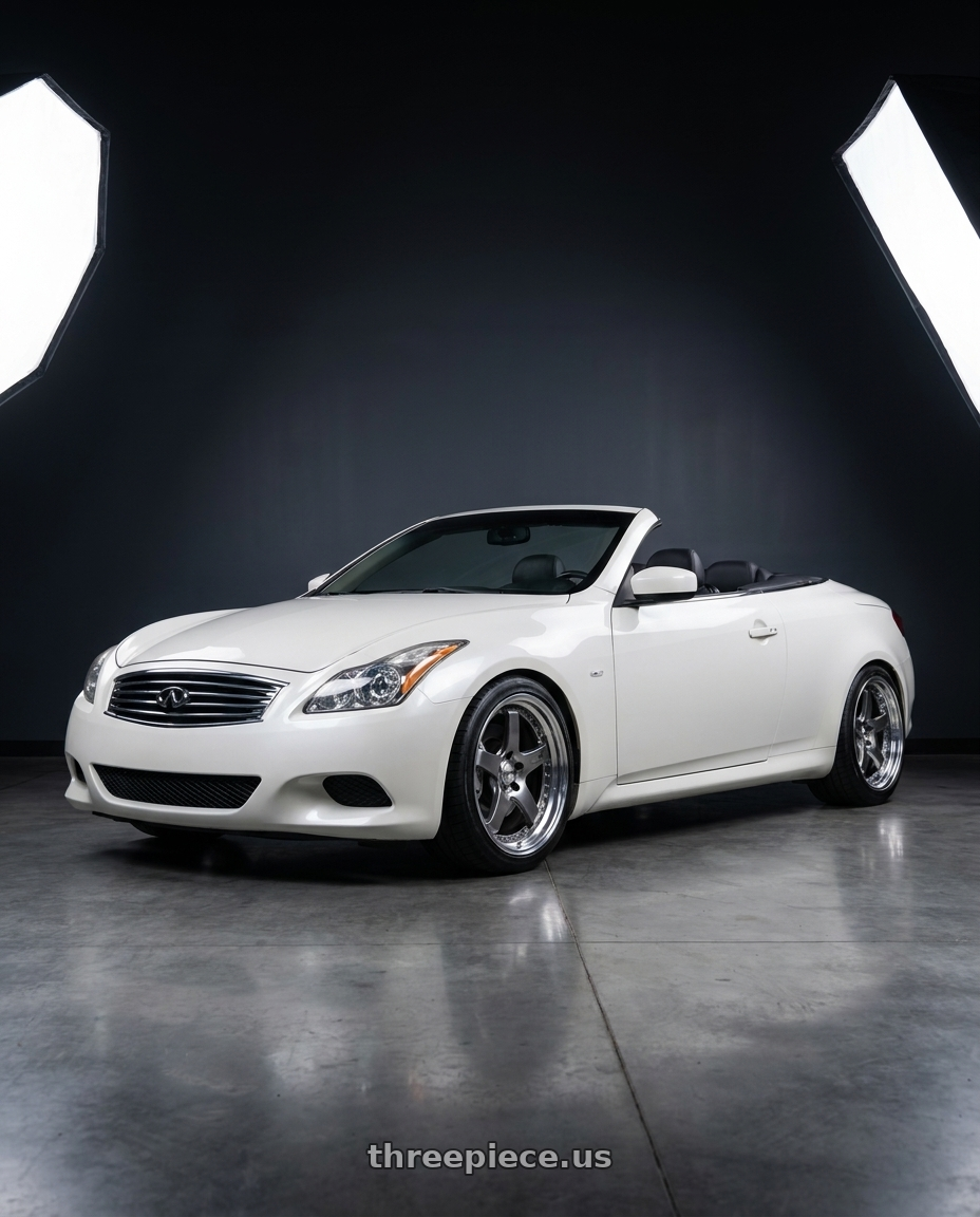 2009 Infiniti G37 with SSR Professor SP4 5x114.3 19X11 37 SL Disk Titan Silver wheels