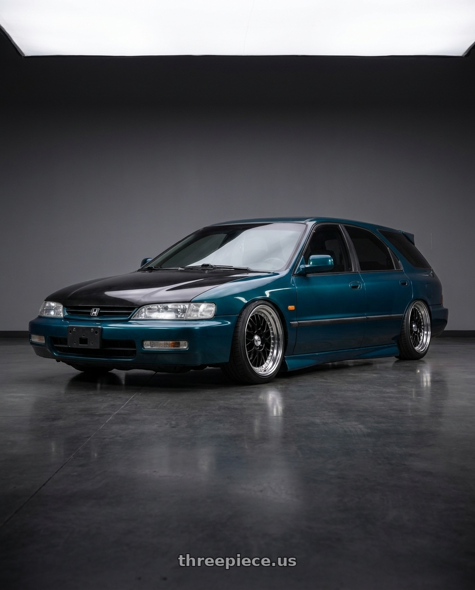 1994 honda accord with Work Meister M1 3p 4x114.3 18x8+38 O Disk Black wheels