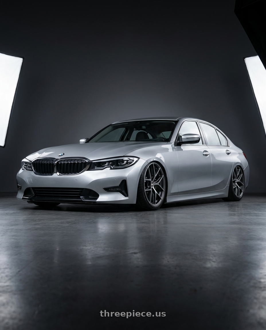 2023 BMW 3 Series G20 with BBS CC-R 5x112 19x8.5+30 Graphite w/ Diamond Cut Face wheels