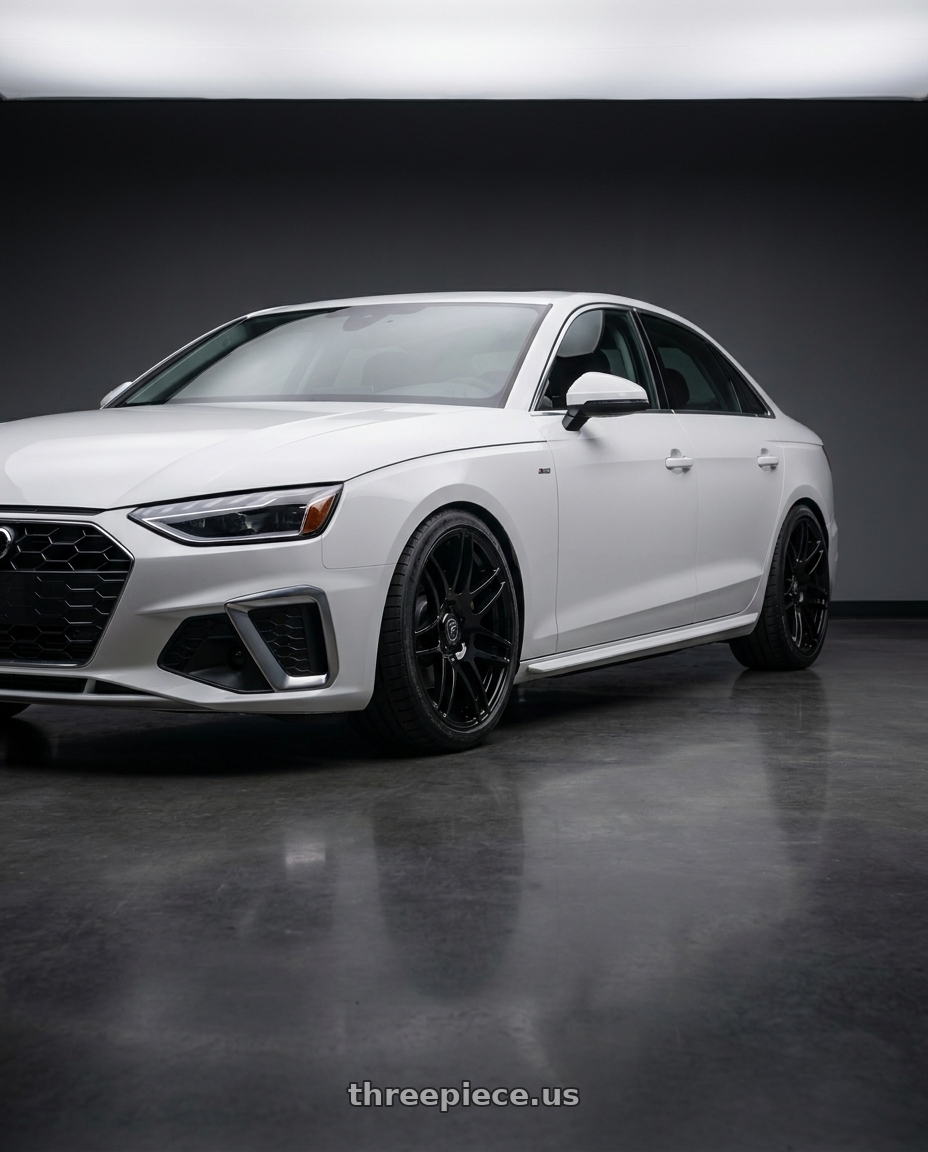 2020 Audi A4 Premium with Forgestar F14 5x112 19x8.5 +35 Gloss Black wheels