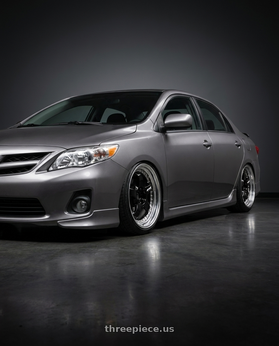 2010 Toyota corolla se with Work Meister S1 3P 5x100 18x8.5+67 A Disk Black wheels