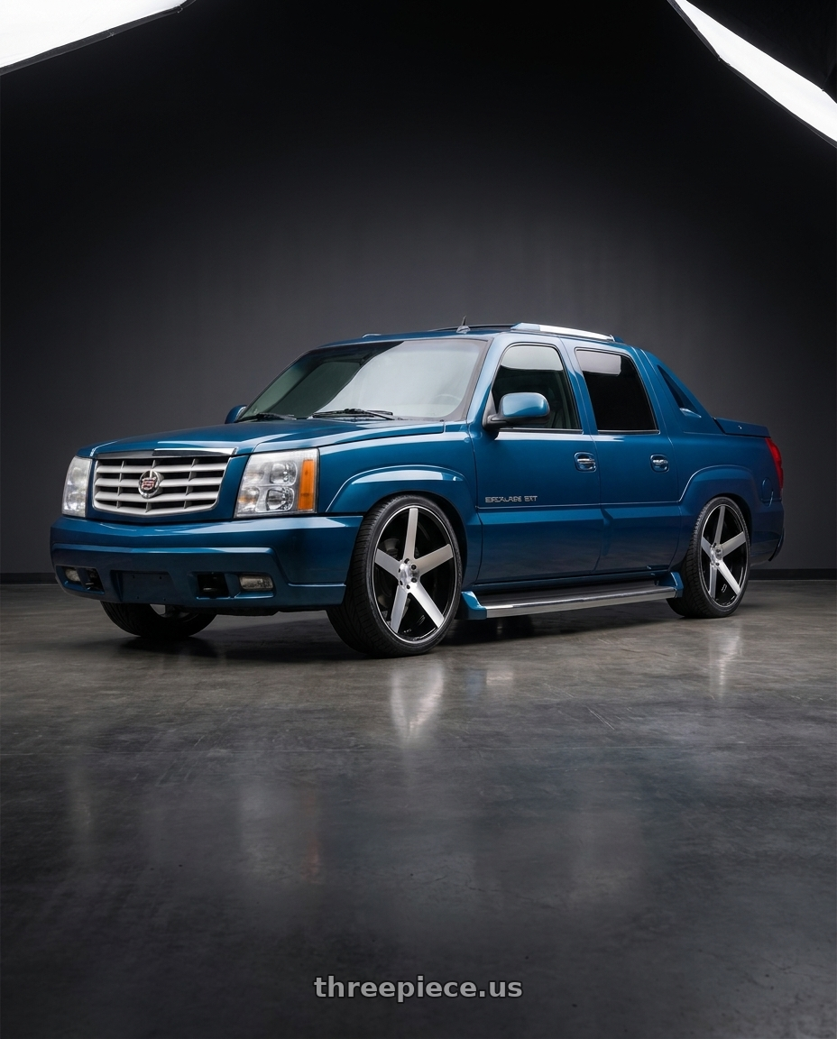 2005 Cadillac Escalade with Status EMPIRE 6X135 26X10 +30 GLOSS BLACK W/ MACHINED FACE wheels