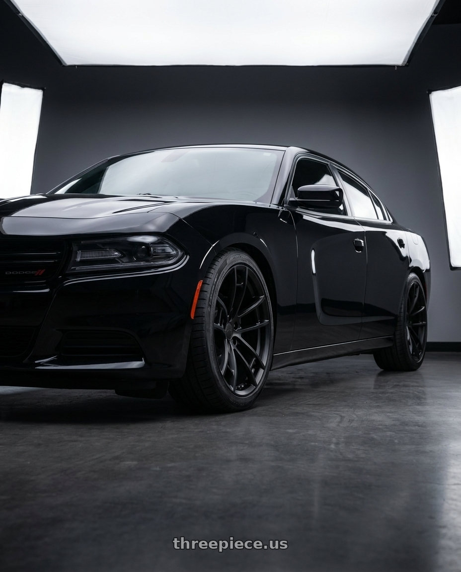 2021 Dodge Charger SXT with MRR M392 5x115 20x9.5  +12 Matte Black fit Charger Challenger wheels