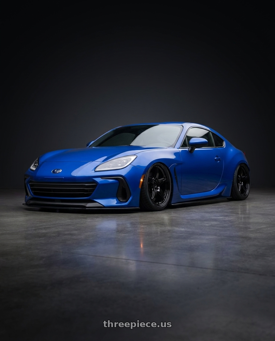 2024 Subaru BRZ with Gram Lights 57CR 5x114.3 18x8.5+50 Glossy Black wheels
