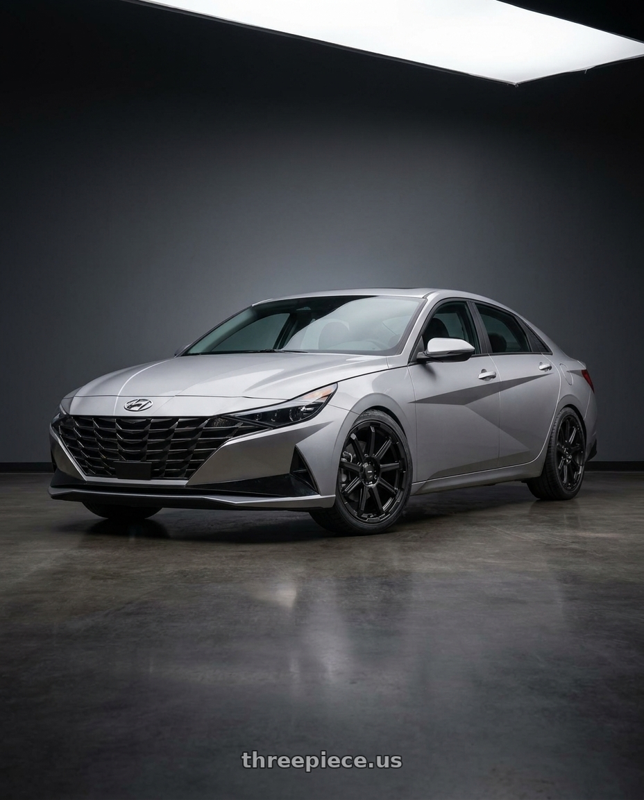 2021 Hyundai Elantra Limited with Enkei Adventurer 5x114.3 18x8+35 Matte Black wheels