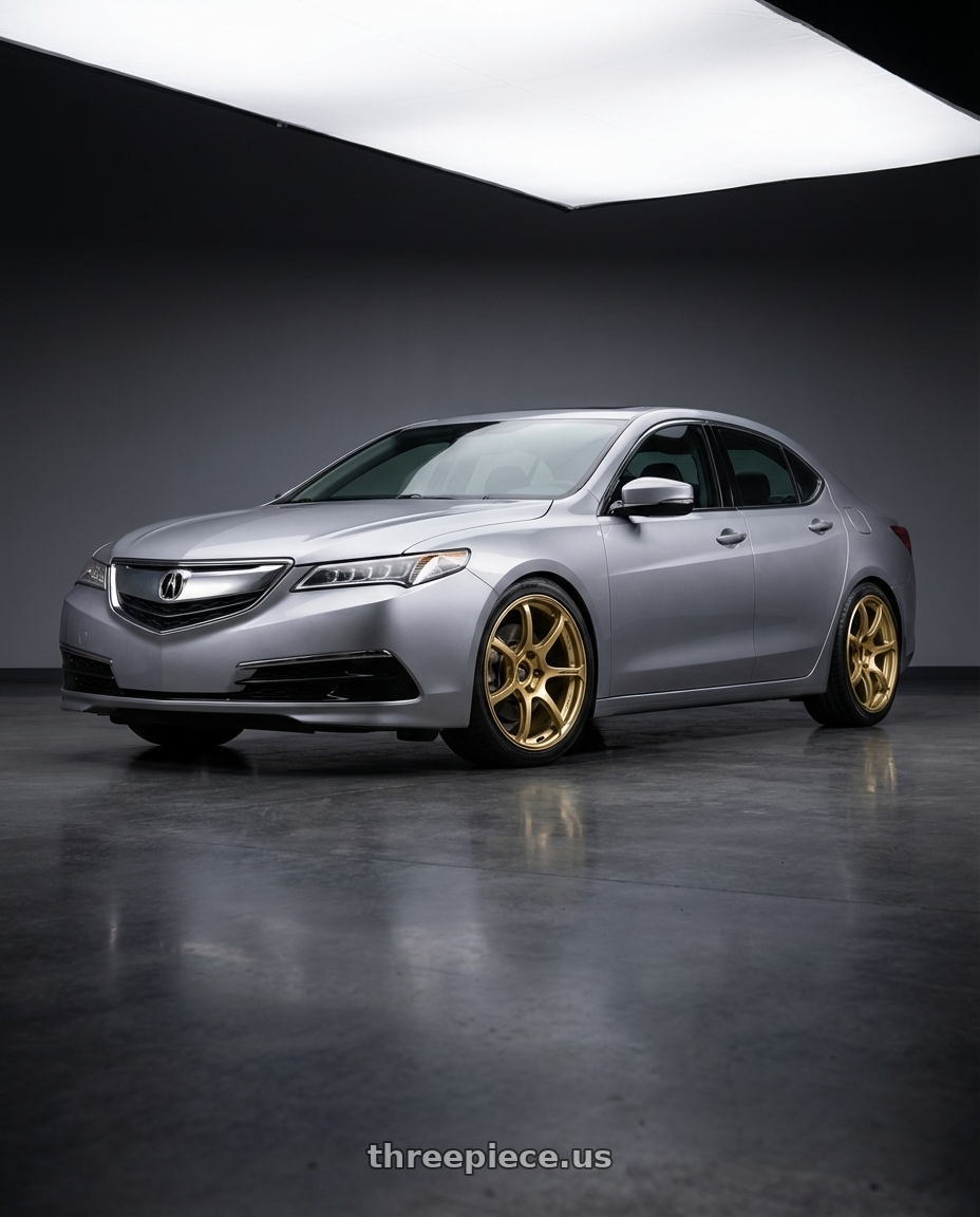 2019 Acura TLX with Advan RGIII 5x114.3 19x10.5+25 Gold wheels