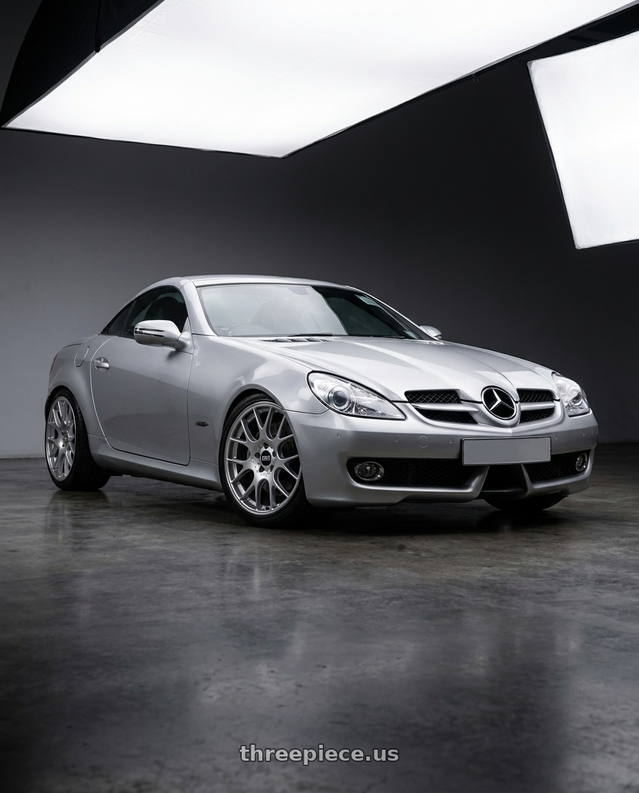 2010 Benz SLK R171  with BBS CH-R 5x112 19x8.5 +32 Brilliant Silver Polished Rim Protector wheels