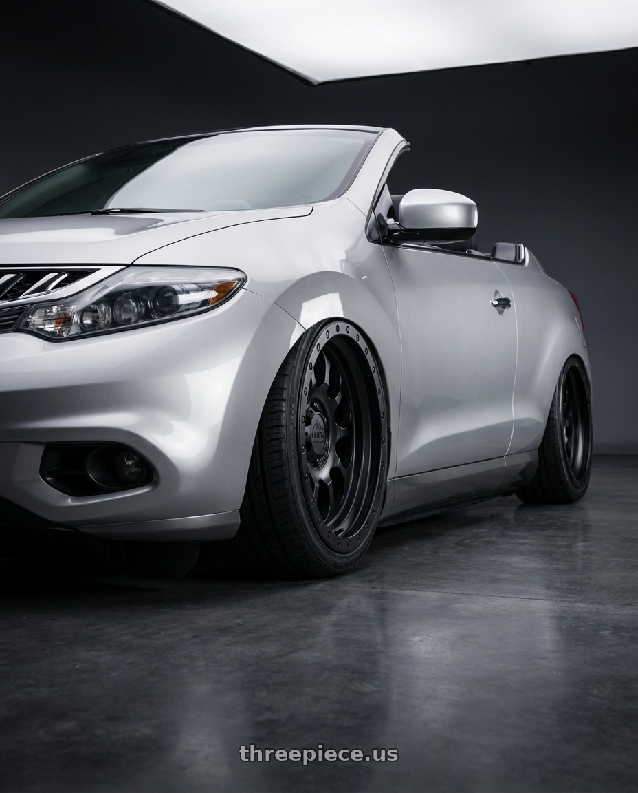 2014 Nissan murano crosscabriolet with LOCK OFFROAD 50CAL 5x127 20x9 +0 Matte Black W Matte Black Ring wheels