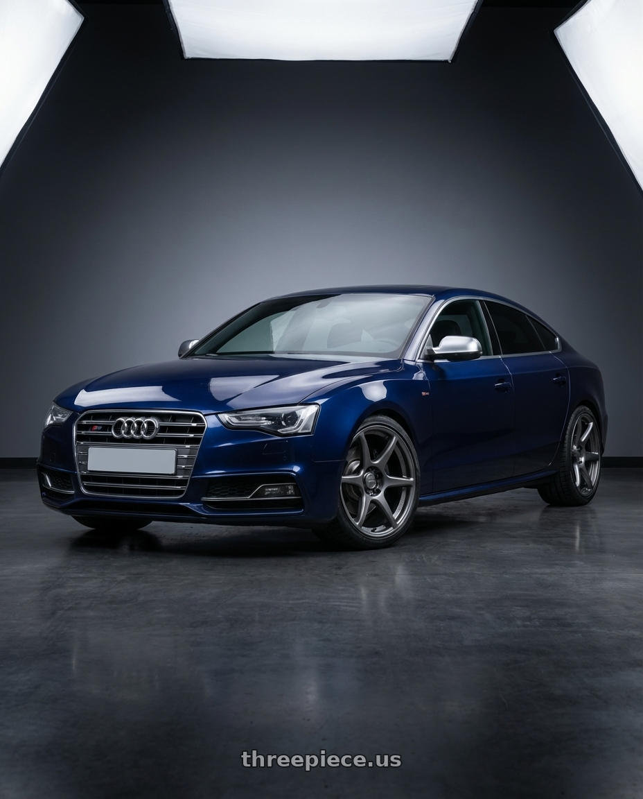 2014 Audi S5 B8 with Kansei K11G Tandem 5X112 19x9.5 22 Gunmetal wheels