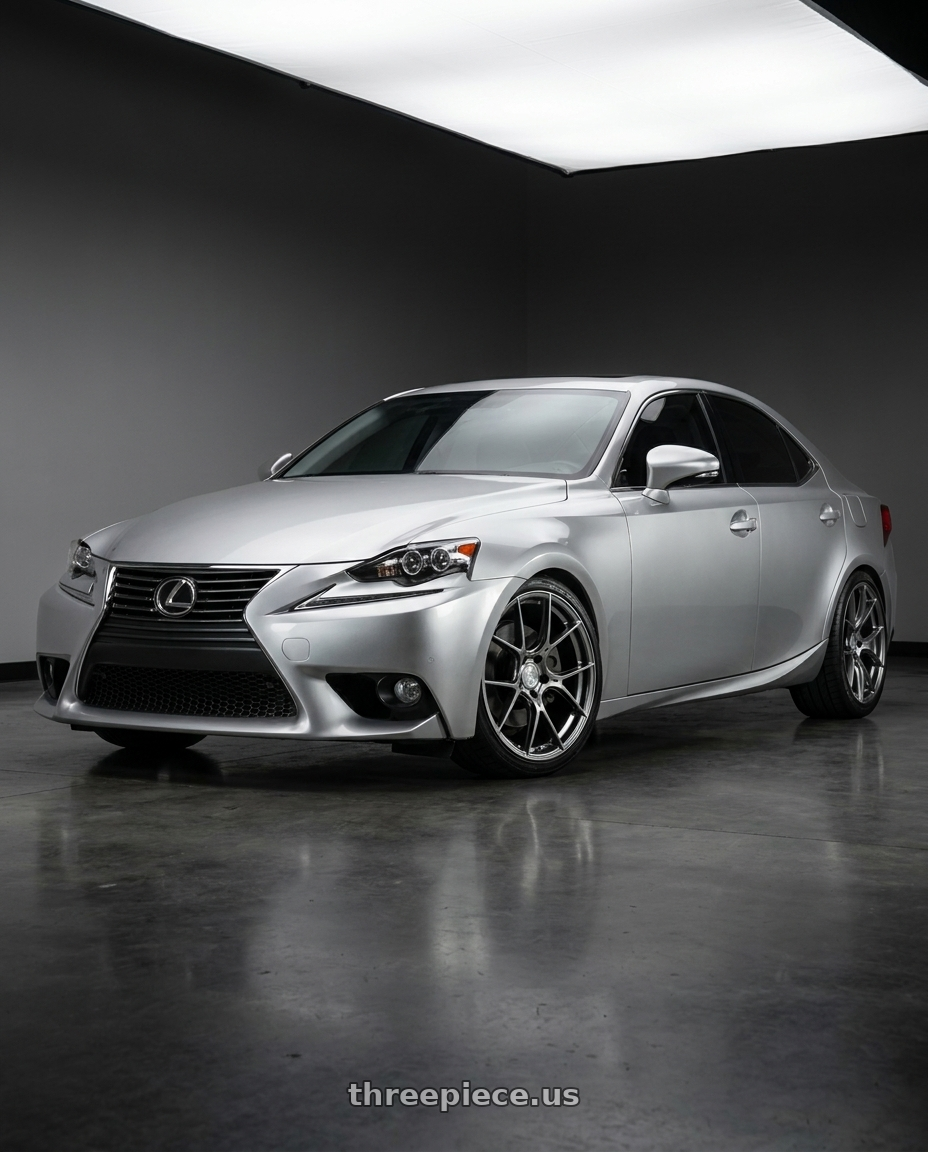 2016 Lexus IS350 with Aodhan AH-11 5x114.3 19x9.5 +35 Hyper Black wheels