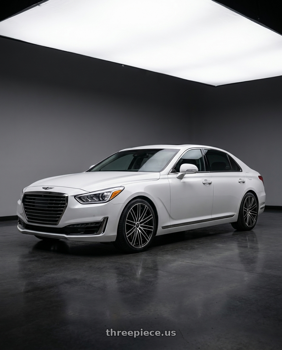 2018 genesis g90 ultimate with MARQUEE WHEELS M3246 5x114.3 20x9+35 BLACK / MACHINED wheels