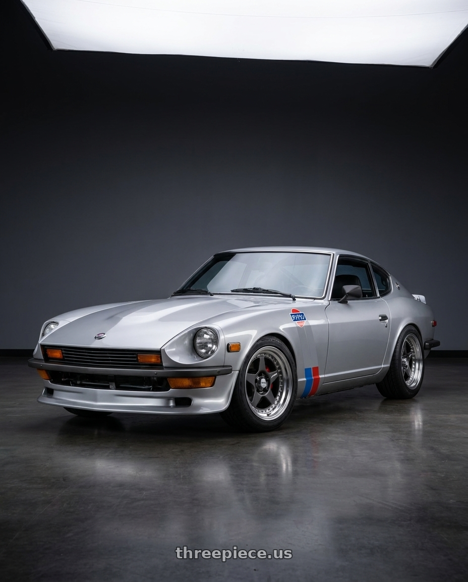 1974 260z datsun with Work Meister Cr01 4x114.3 16x8+-6 O Disk Matte Gunmetal wheels
