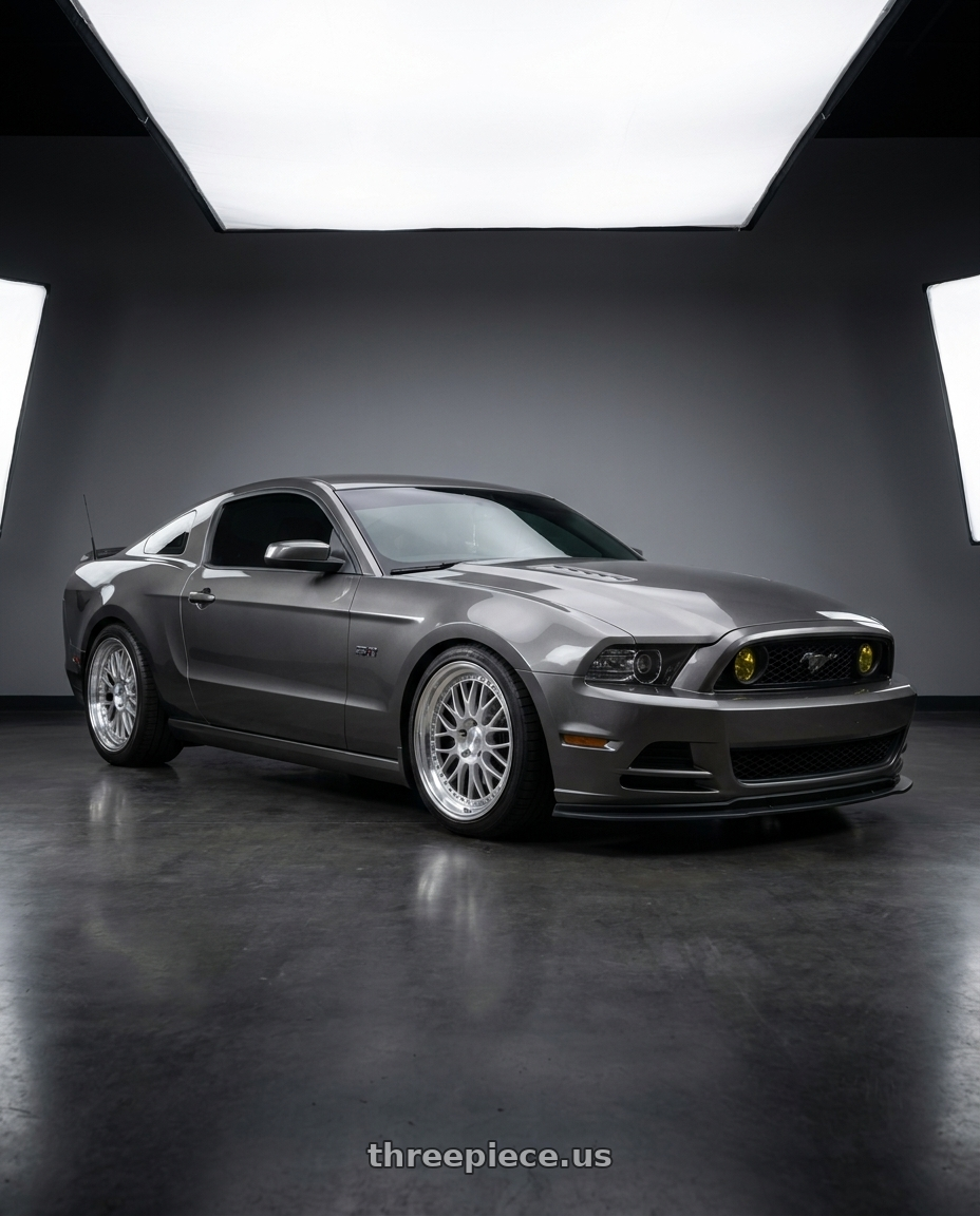 2014 Ford Mustang GT with ESR Wheels SR SERIES SR01 5x114.3 19x9.5 +35 Hyper Silver wheels