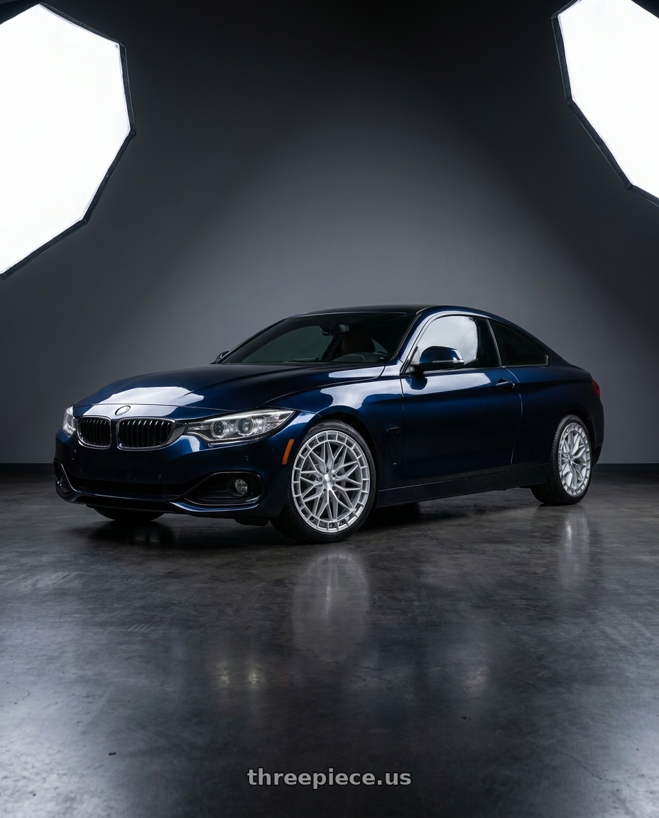 2015 bmw 428i with KATANA RACING KR12 5x120 17x7.5 +40 Glossy Silver Machine Face wheels