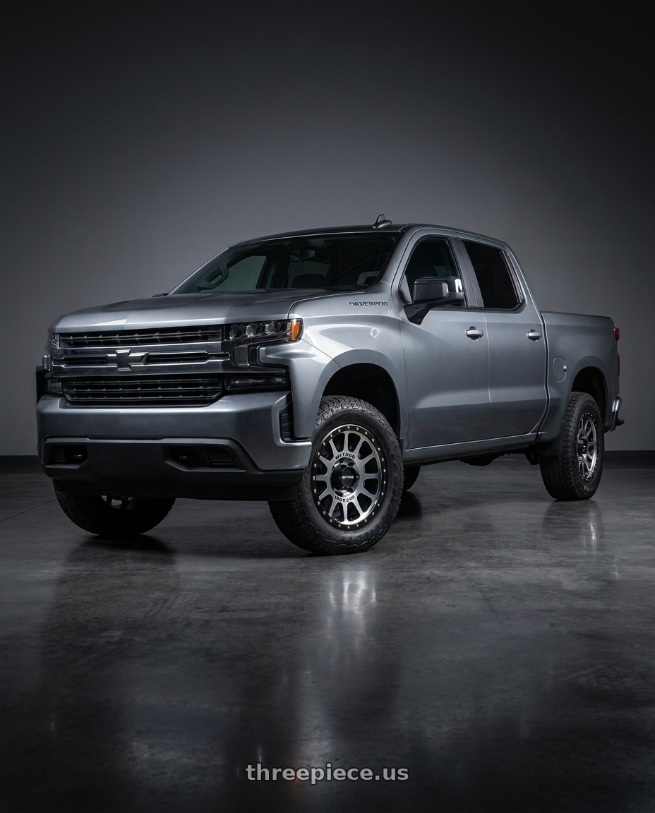 2021 Chevrolet Silverado 1500 LT with Method Race Wheels 305MB NV 6x139.7 17x8.5 +0 MACHINED - MATTE BLACK LIP wheels