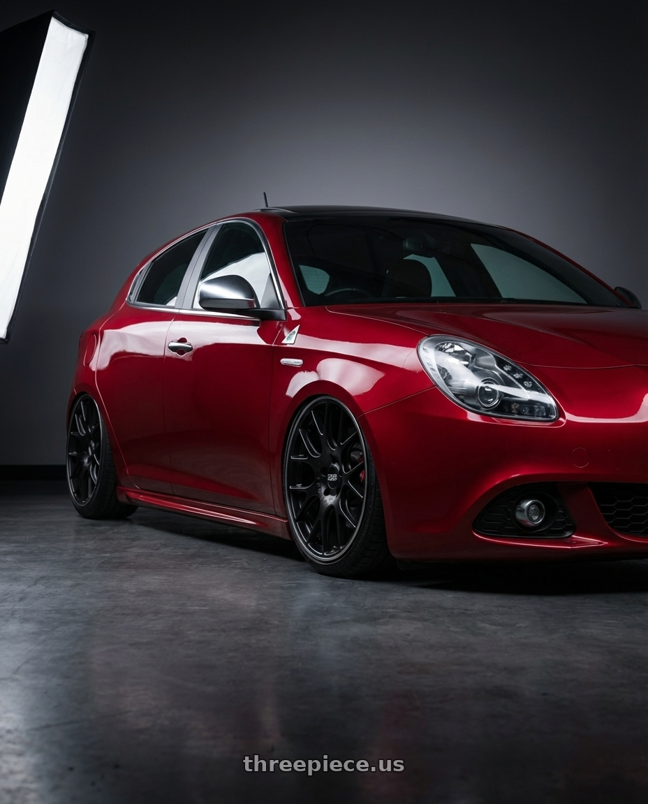 2012 Alfa Romeo Giulietta QV 940 with BBS CH-R 5x130 19x11 +56 Satin Black Polished Rim Protector wheels