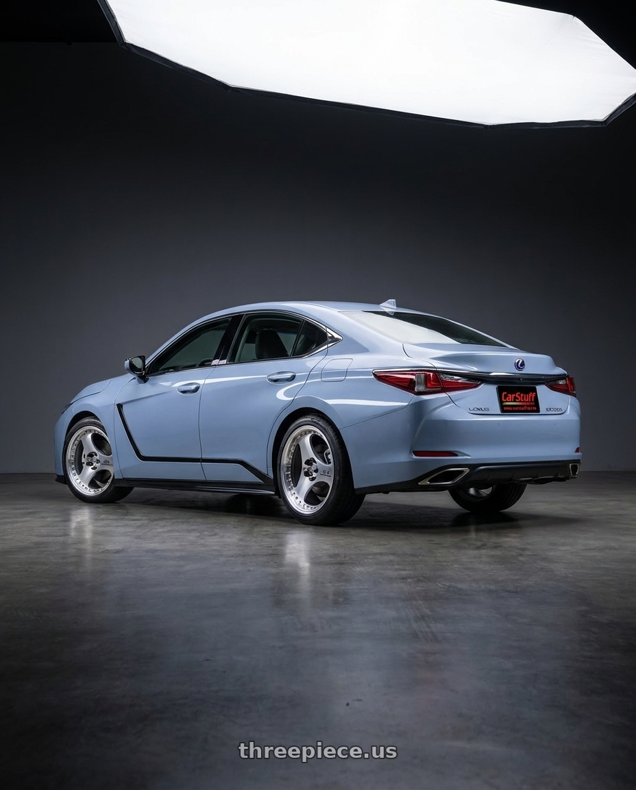 2026 Lexus ES300H with Advan Racing ONI2 PROGRESSIVE 5x114.3 20x8.5 +33 MACHINING & DIAMOND CUT wheels rear three quarter view square tires