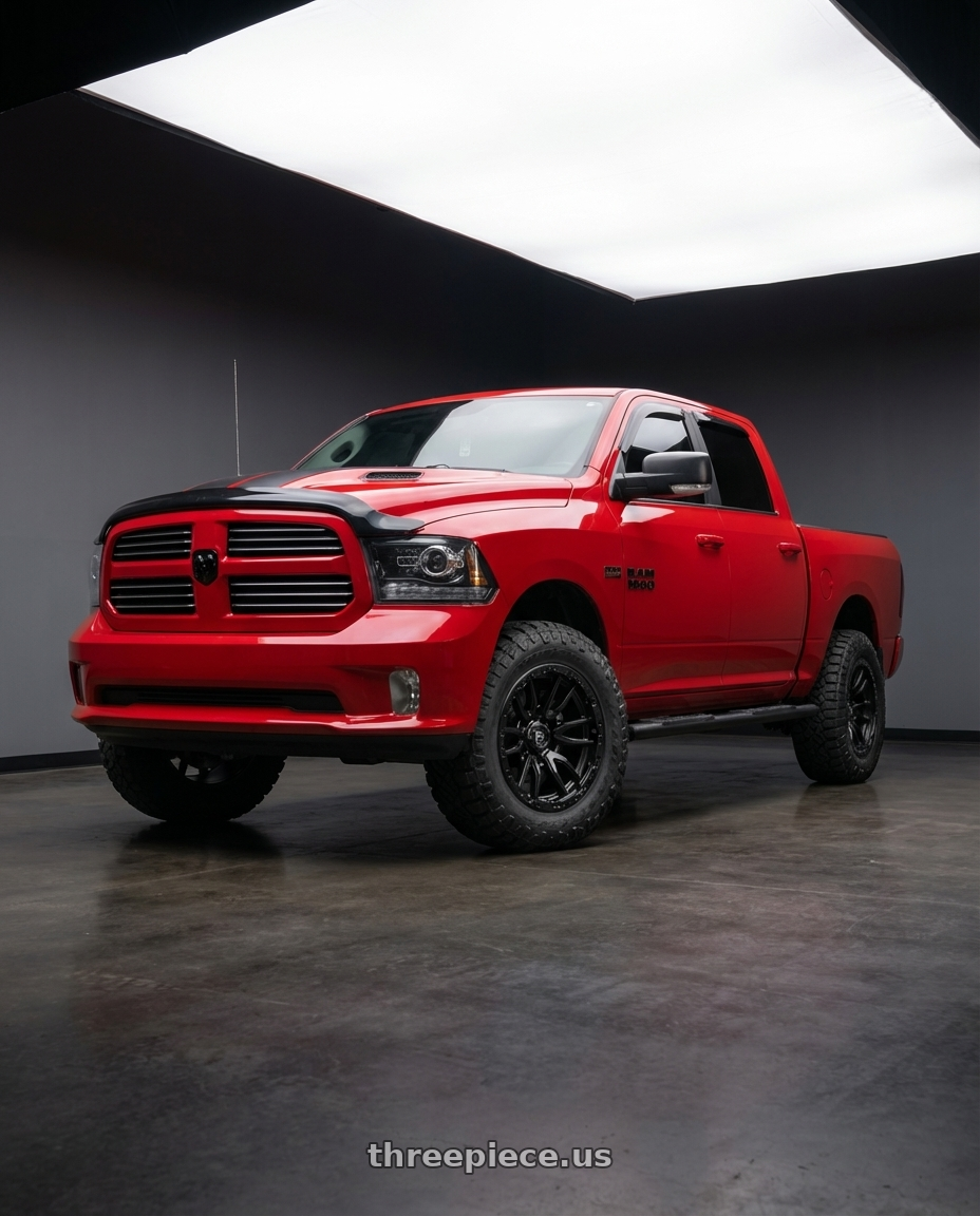 2016 Dodge Ram 1500  with Fuel 1PC D679 REBEL 5X127 20X10 -18 MATTE BLACK wheels