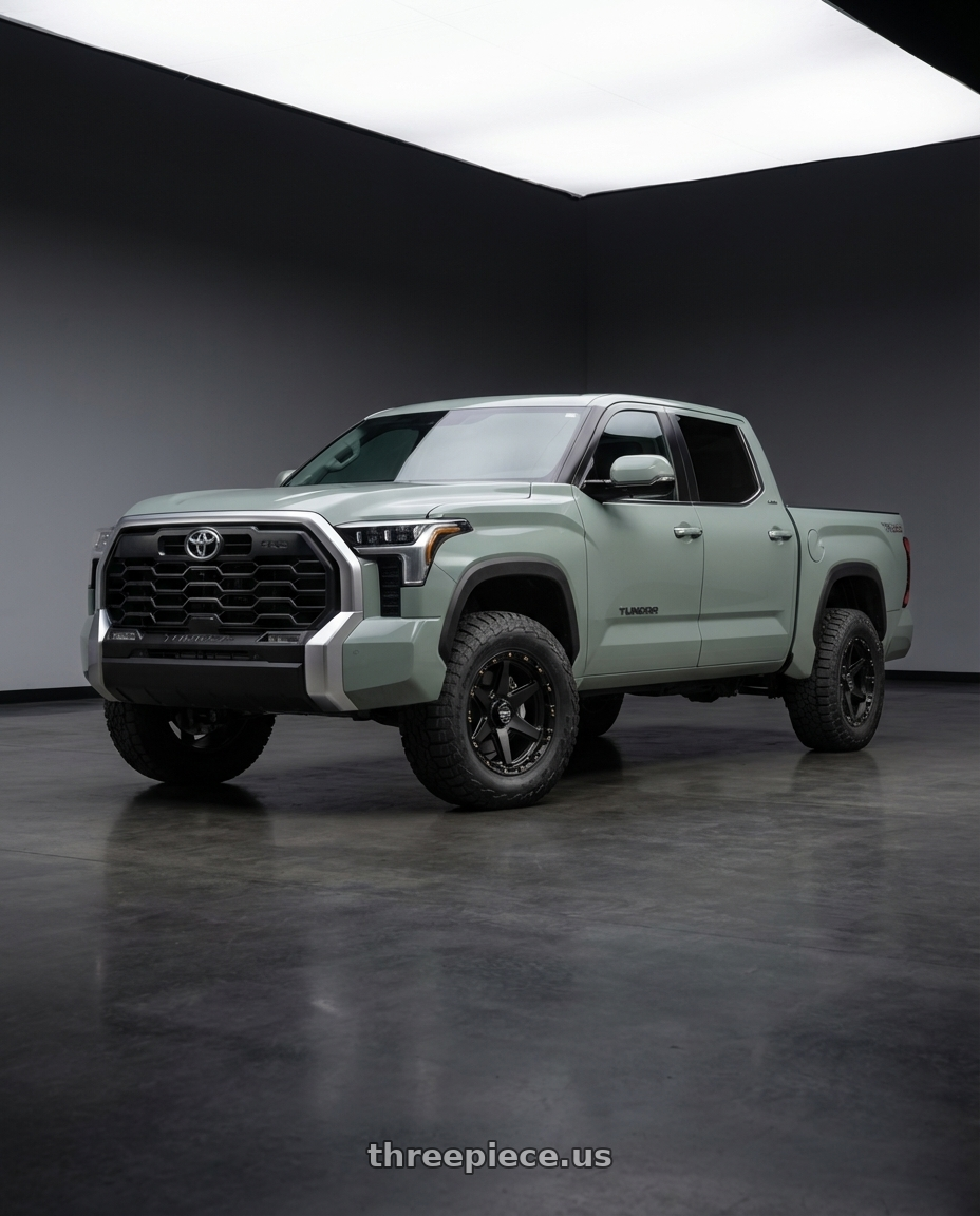 2018 Toyota Tundra with KMC KM101 TEMPO 5X150 20X9 +18 SATIN BLACK wheels