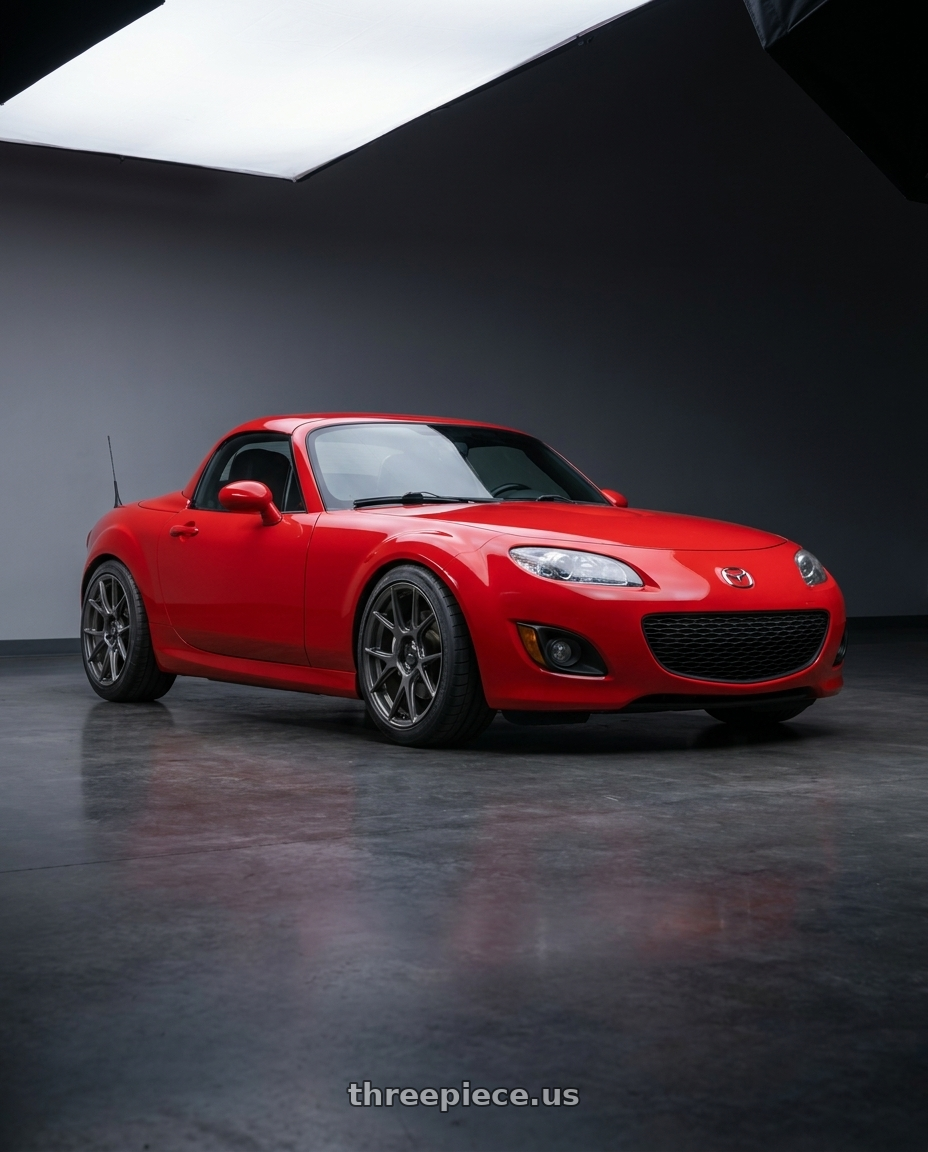 2012 Mazda MX-5 Miata NC with Konig Ampliform 5x114.3 17x9+40 Dark Metallic Graphite wheels