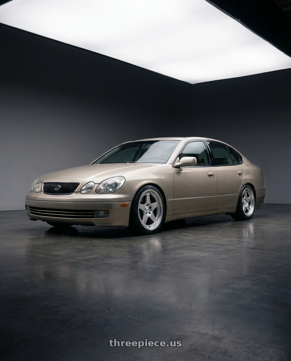 2000 lexus gs300 with Kansei K12H KNP 5x114.3 18x9.5 22 Hyper Silver wheels