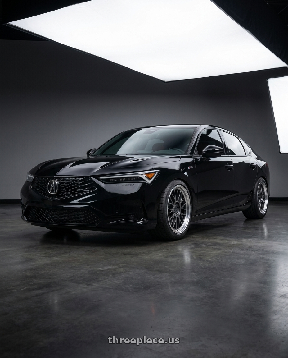 2026 acura integra a spec with KATANA RACING KR06 5x114.3 18x8 +40 Glossy Gun Metal Machine Lip wheels