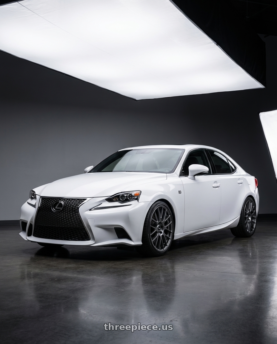 2018 Lexus IS 350 F Sport with Ssr Gtv04 5x114.3 19×8.5x8.5+38  METALLIC GRAY wheels