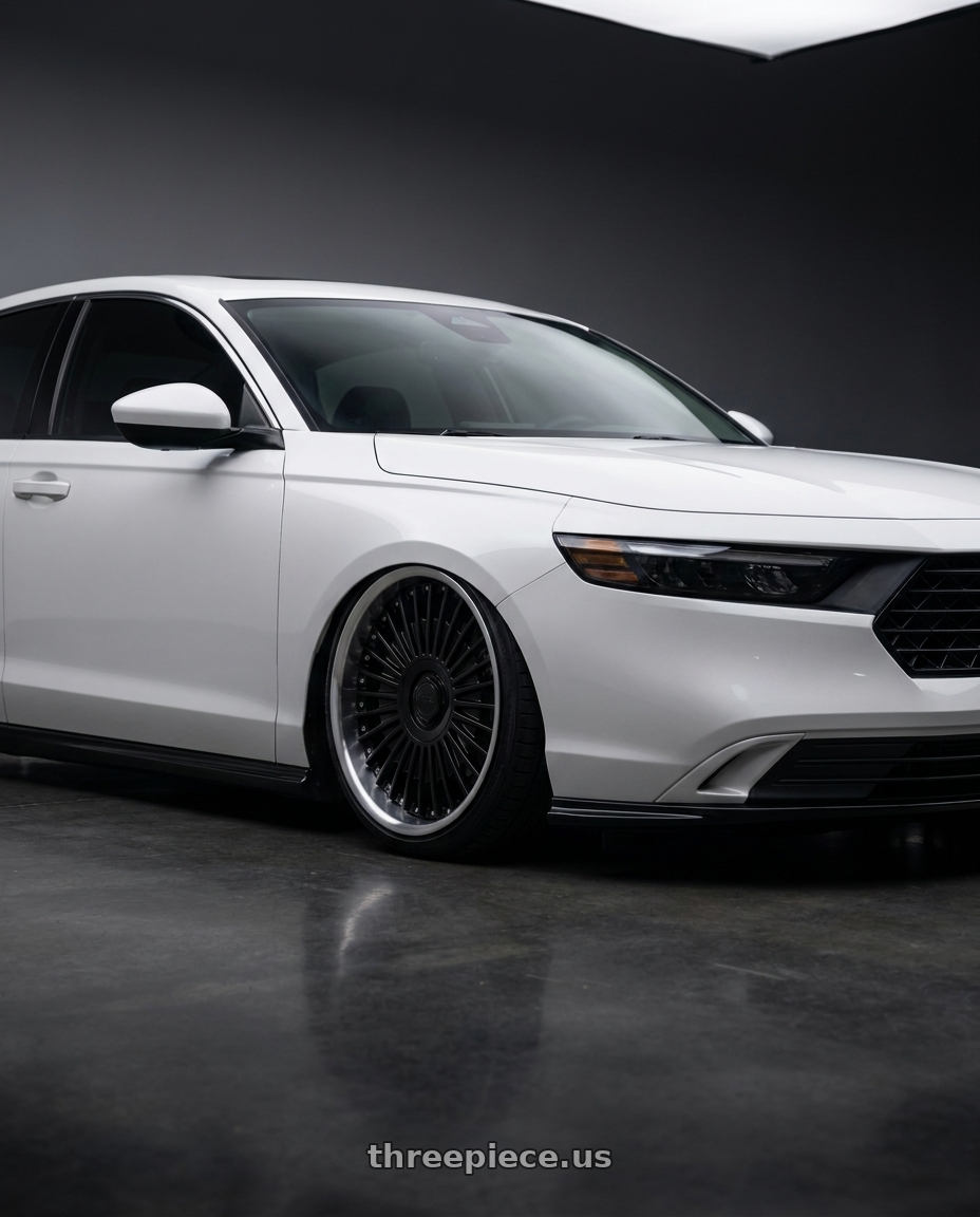 2026 Honda accord with MRR VP4 5x112 22x10.5 +40 Black Machined Lip wheels