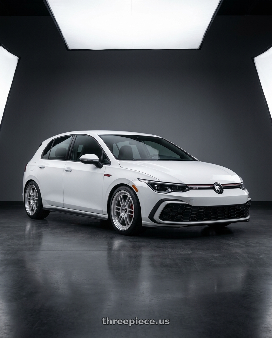 2021 Volkswagen GTI S with Enkei RPF1 5x112 18x7.5+48 Silver wheels