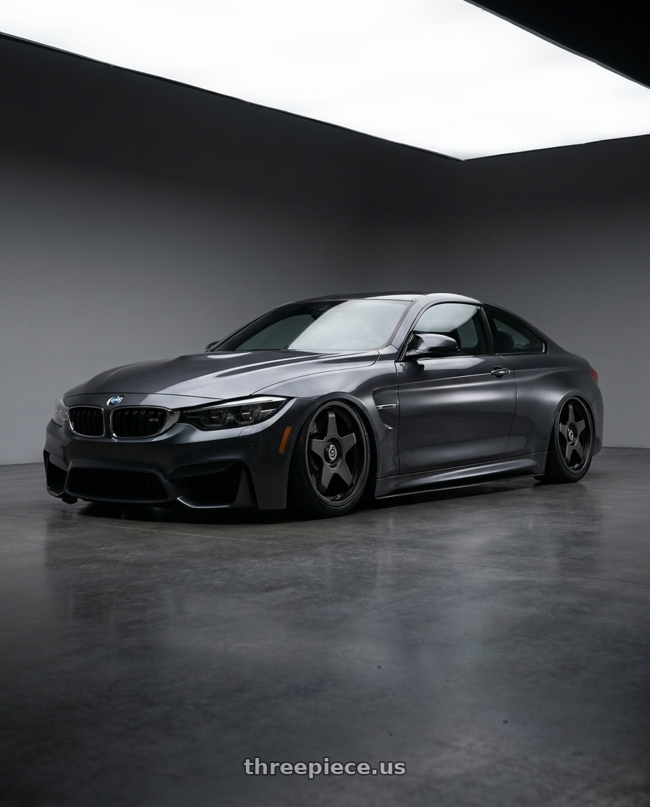 2019 Bmw M4 with fifteen52 CHICANE 5x114.3 / 5x120 19x8.5 +35 ASPHALT BLACK (SATIN BLACK) wheels