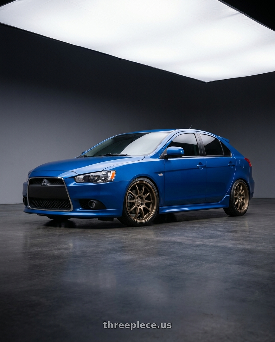 2014 lancer sportback  with Work Emotion D9r 5x114.3 18x8.5 +38 Matte Bronze wheels
